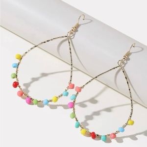 NWOT Beaded Drop Shaped Earrings
